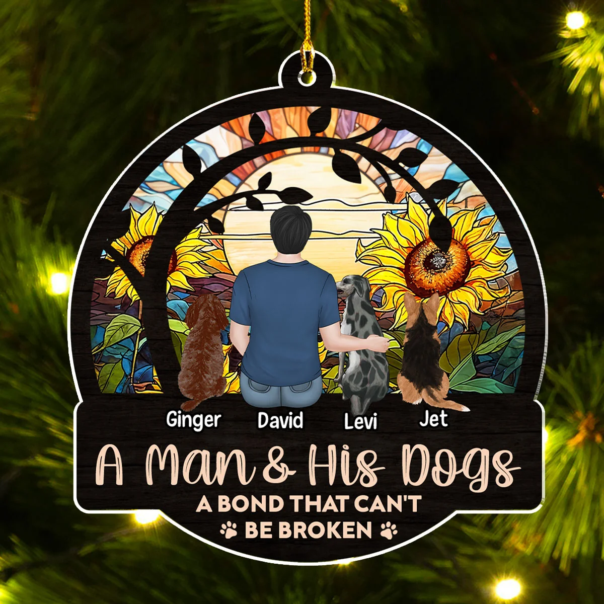 A Bond That Can Not be Broken - Personalized Custom Acrylic Ornament - Image 4