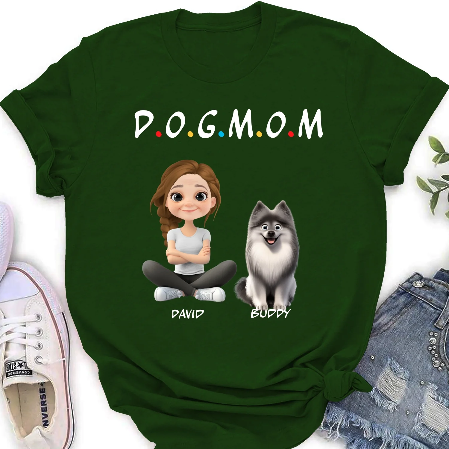 A Dog Mom - Personalized Custom Women T-Shirt - Image 9