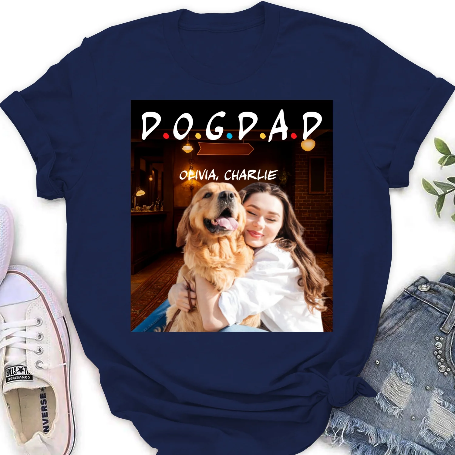 A Dog Mom Version Photo 2 - Personalized Custom Women's T-shirt - Image 4