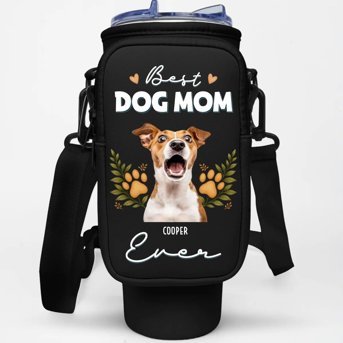 A Dog Person Photo - Personalized Custom Water Bottle Carrier Bag - Image 11