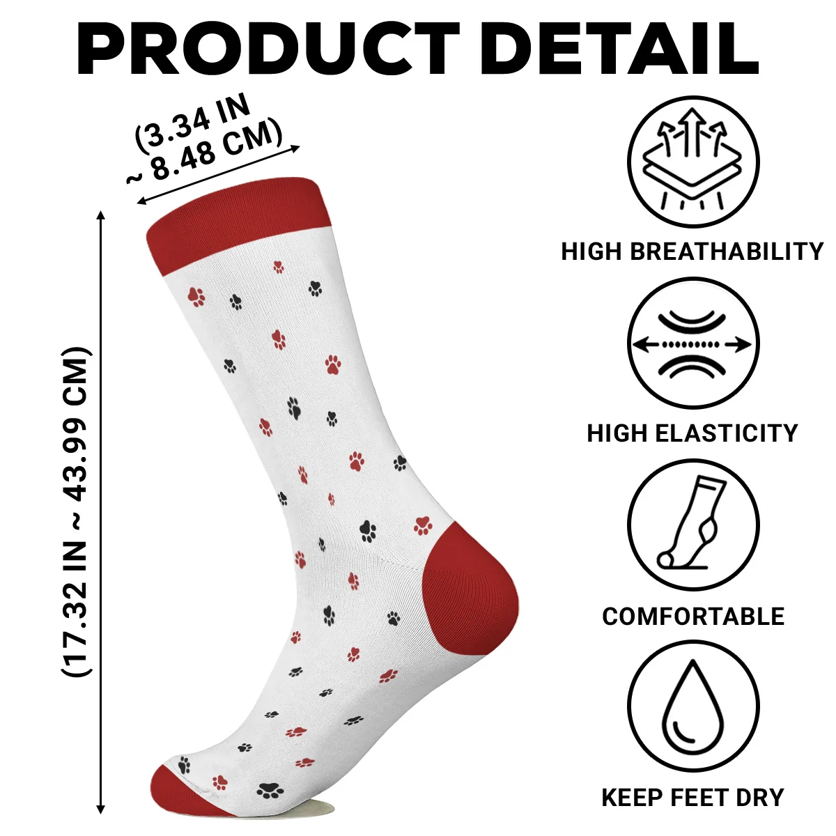 A Girl And Her Dog - Personalized Custom Crew Socks - Image 5