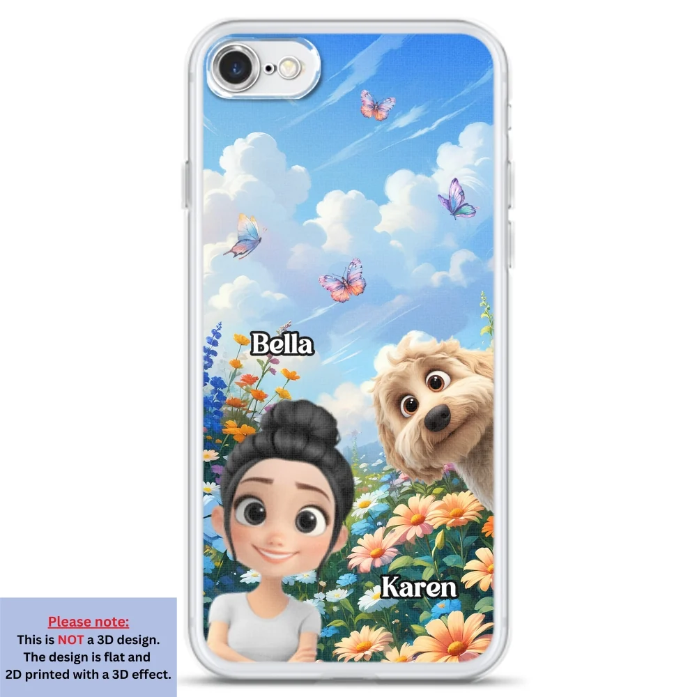 A Girl And Her Lovely Dog - Personalized Custom Phone Case - Image 5