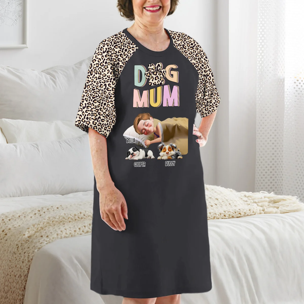 A Home Mom - Personalized Custom 3/4 Sleeve Dress - Image 3