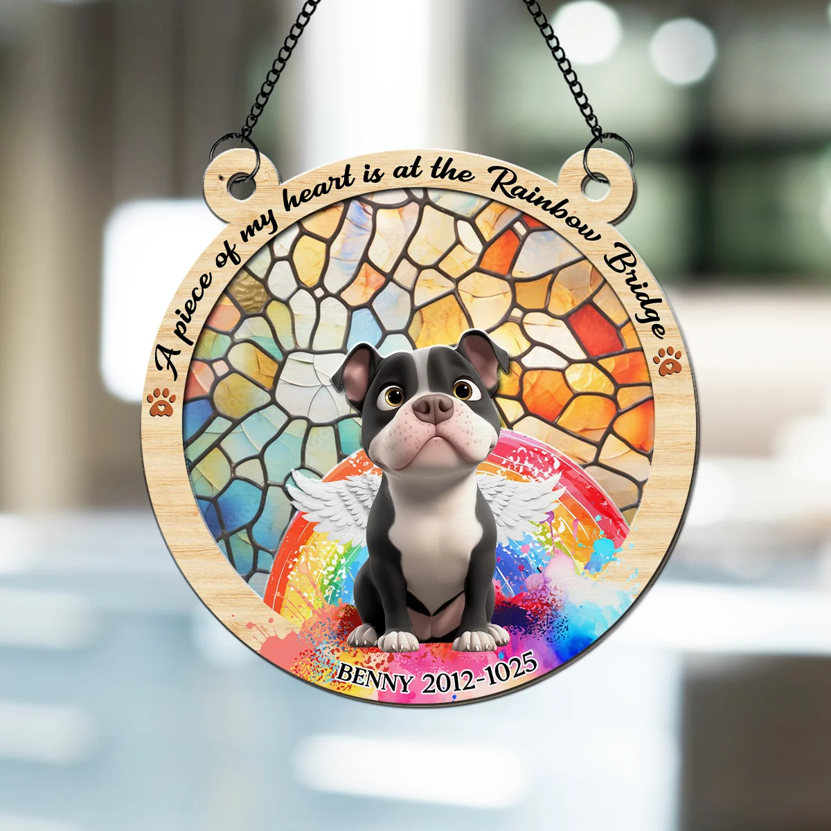 A Piece Of The Whole World - Personalized Custom Suncatcher - Image 3