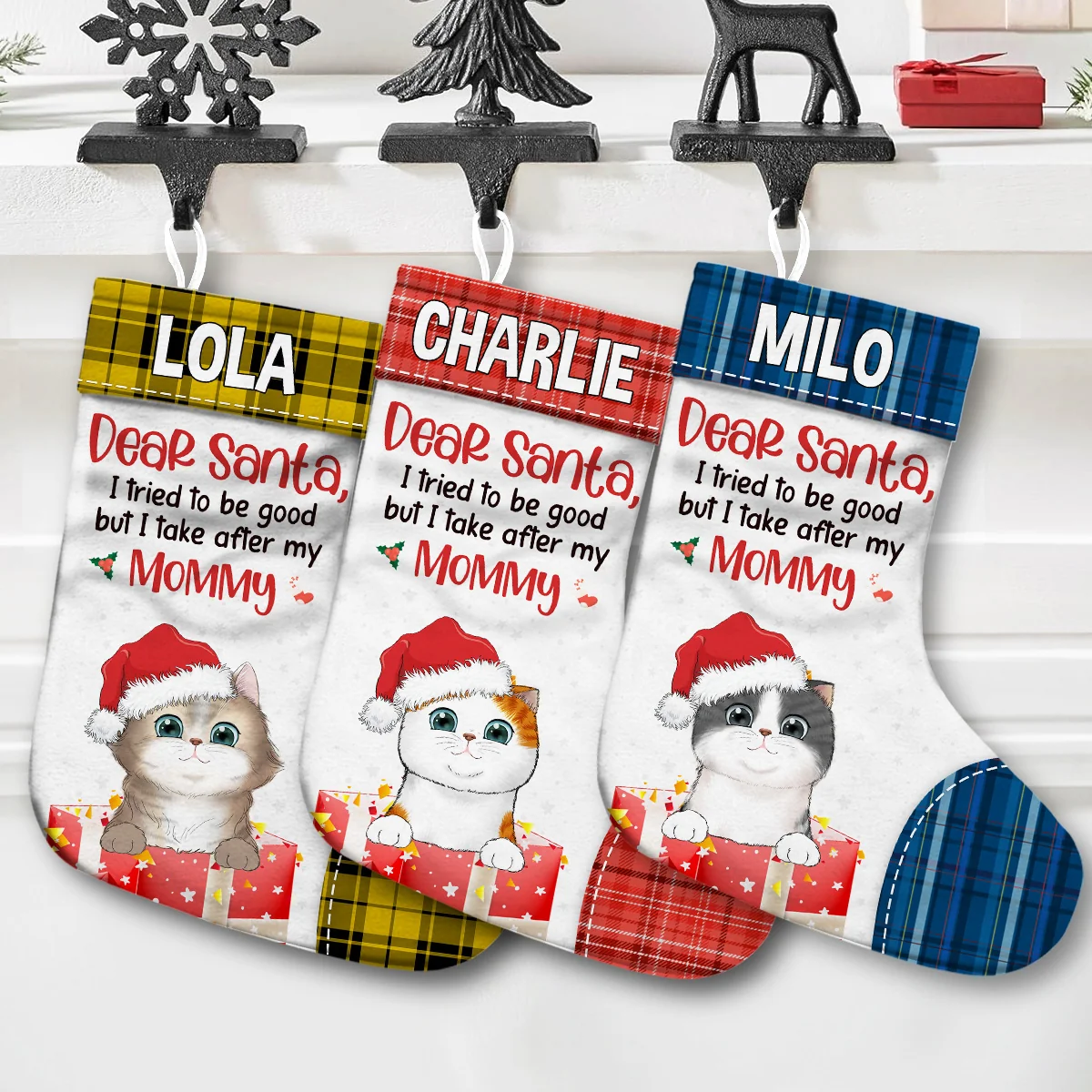 A Very Good Cat This Year - Personalized Custom Christmas Stocking - Image 2