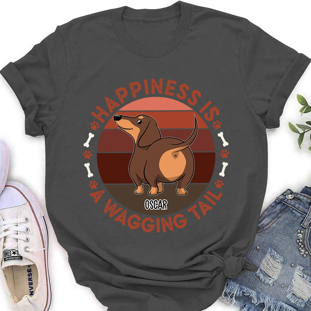 A Wagging Tail - Personalized Custom Women's T-shirt - Image 4