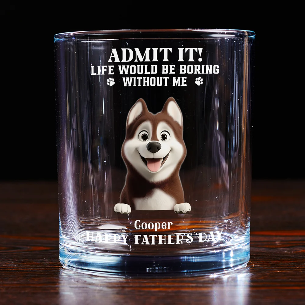 Admit It Cartoon - Personalized Custom Whiskey Glass - Image 3
