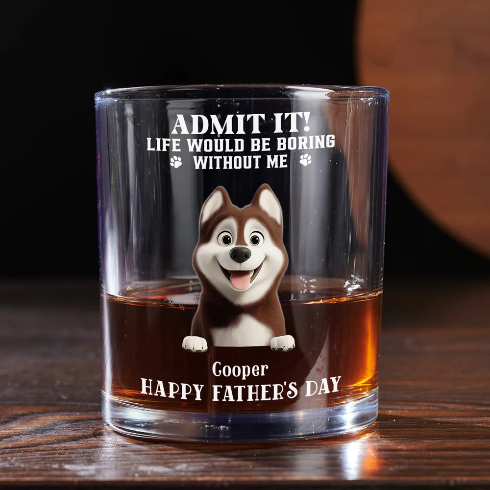 Admit It Cartoon - Personalized Custom Whiskey Glass - Image 4