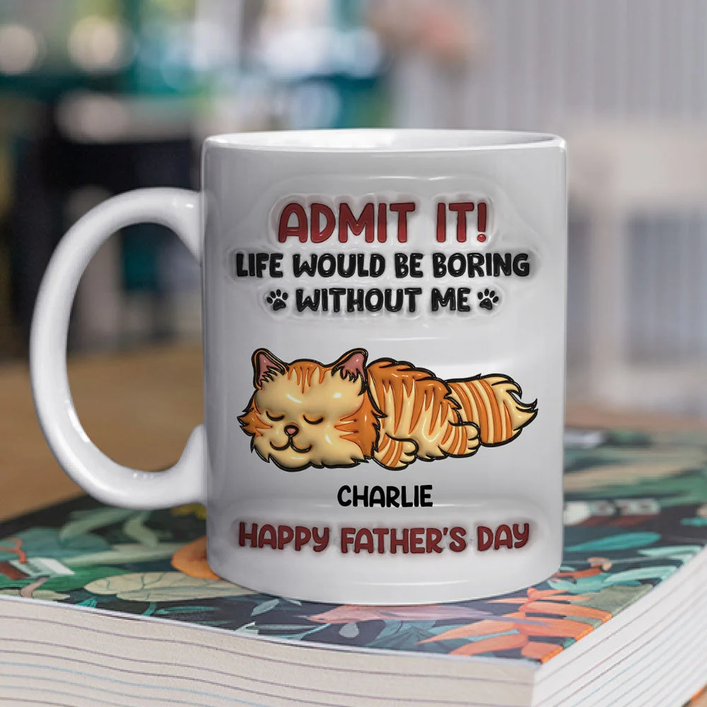Admit It Cat - Personalized Custom 3D Inflated Effect Mug - Image 2