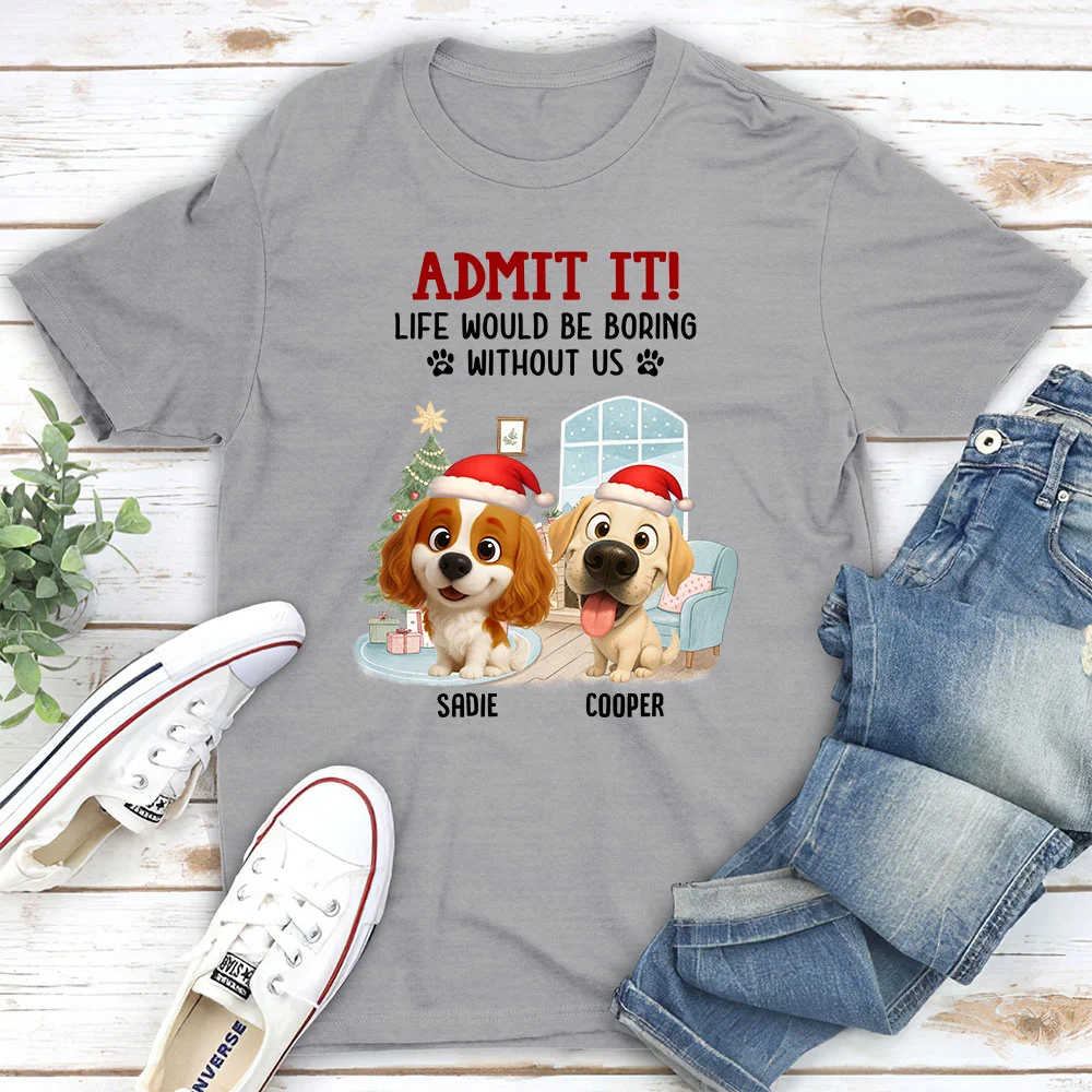 Admit It Christmas Cartoon - Personalized Custom Unisex T-shirt - Image 2