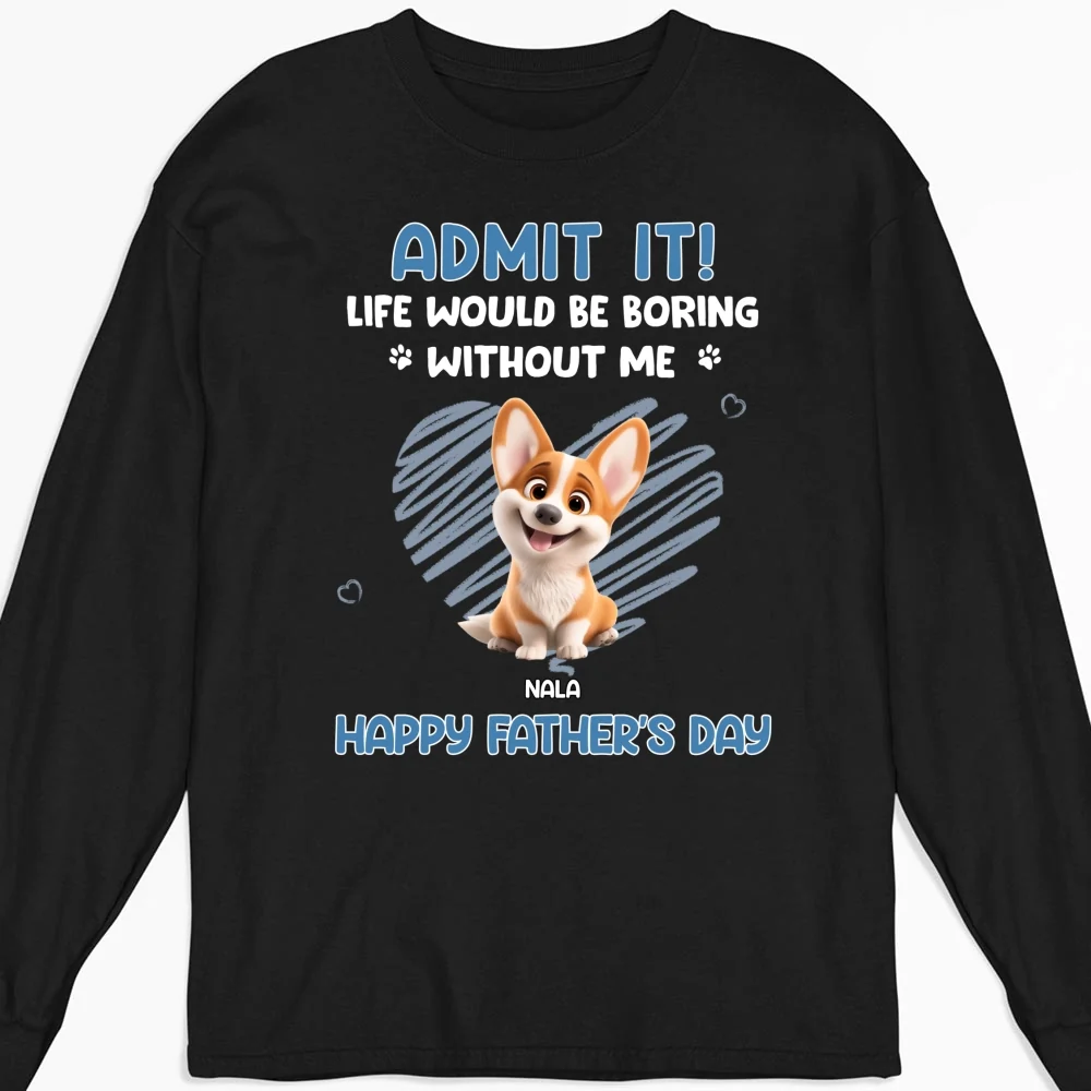 Admit It Dad Blue - Personalized Custom Long Sleeve T-Shirt - Image 5