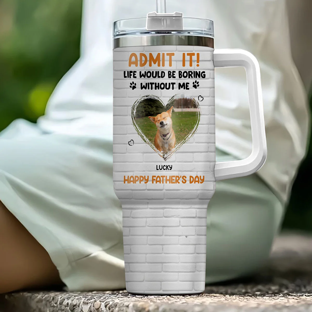 Admit It Dad Orange Photo - Personalized Custom Tumbler - Image 7