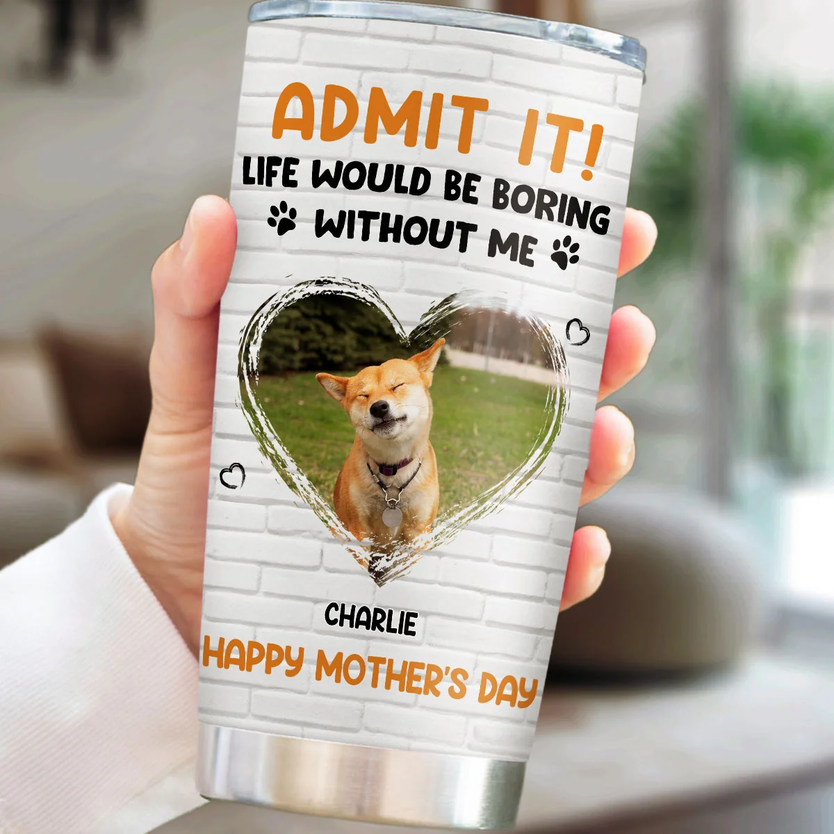 Admit It Orange Photo - Personalized Custom Tumbler - Image 4