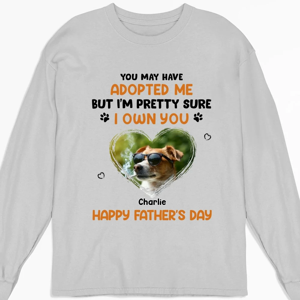 Adopted Photo - Personalized Custom Long Sleeve T-Shirt - Image 4