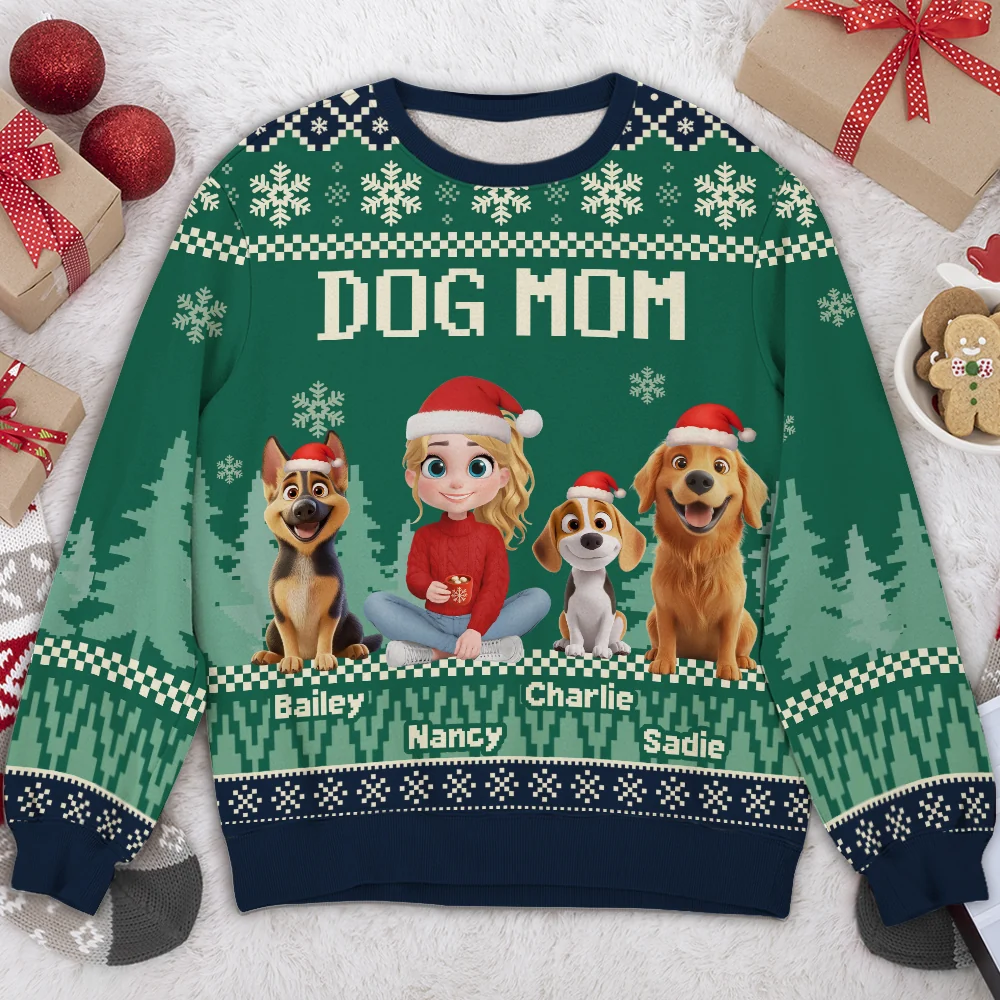 All Girl Need Is My Dogs - Personalized Custom All-Over-Print Sweatshirt - Image 4