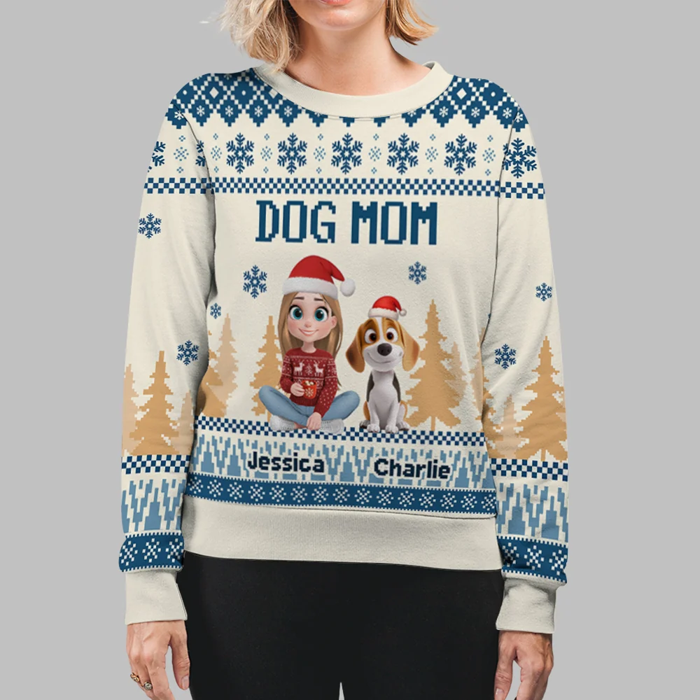 All Girl Need Is My Dogs - Personalized Custom All-Over-Print Sweatshirt - Image 5