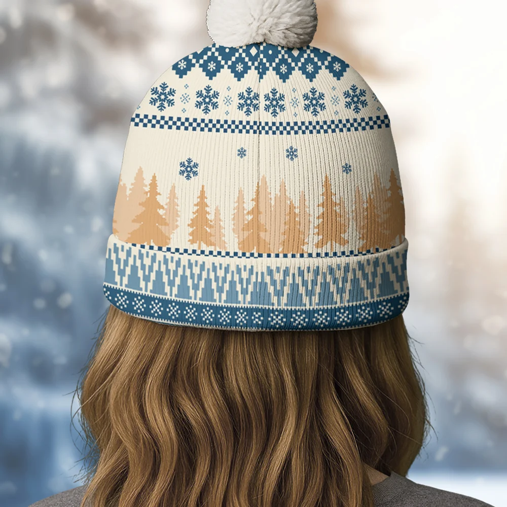 All I Need Is My Dogs Ver Woman - Personalized Custom Bobble Beanie Hat - Image 4