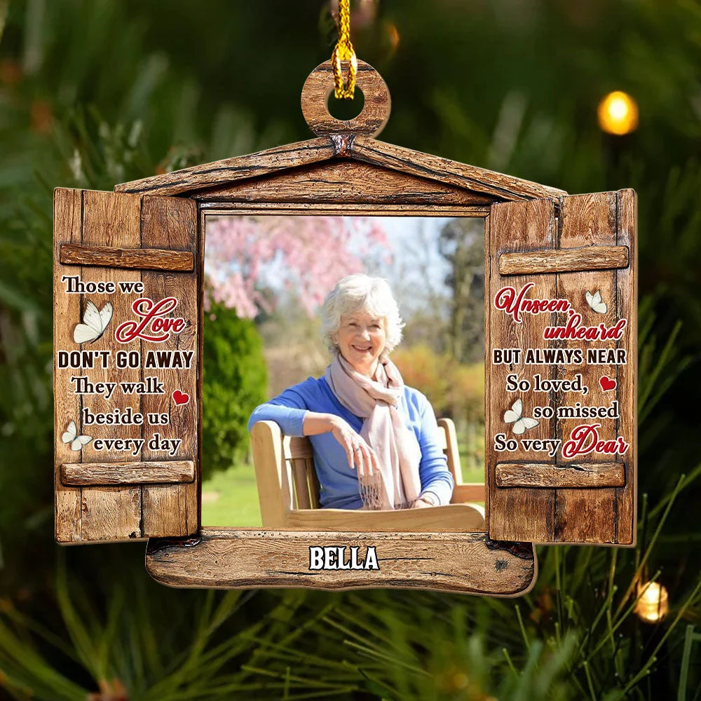 Always Beside Us - Personalized Custom 1-layered Wood Ornament - Image 4