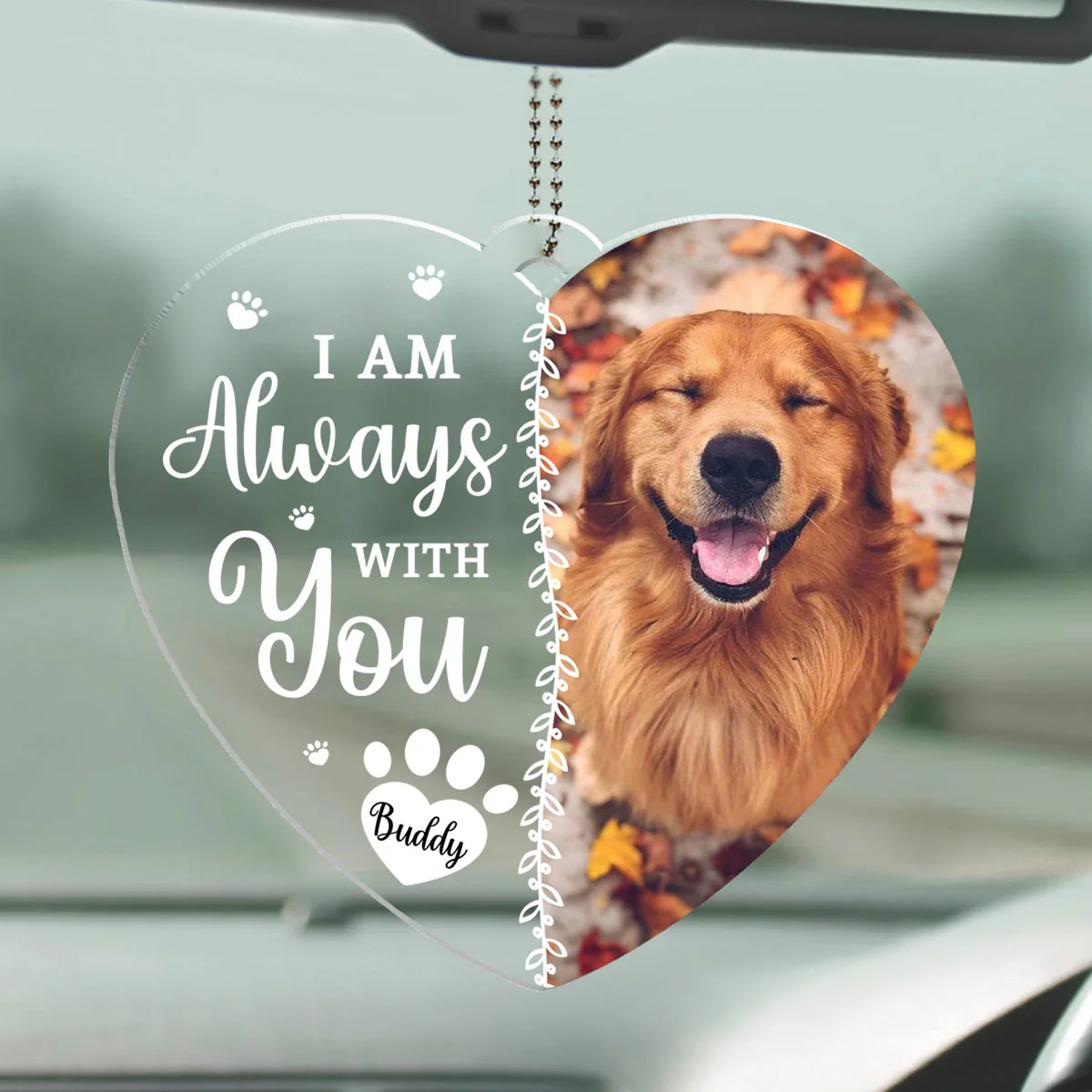 Always By My Side - Personalized Acrylic Car Ornament - Image 2