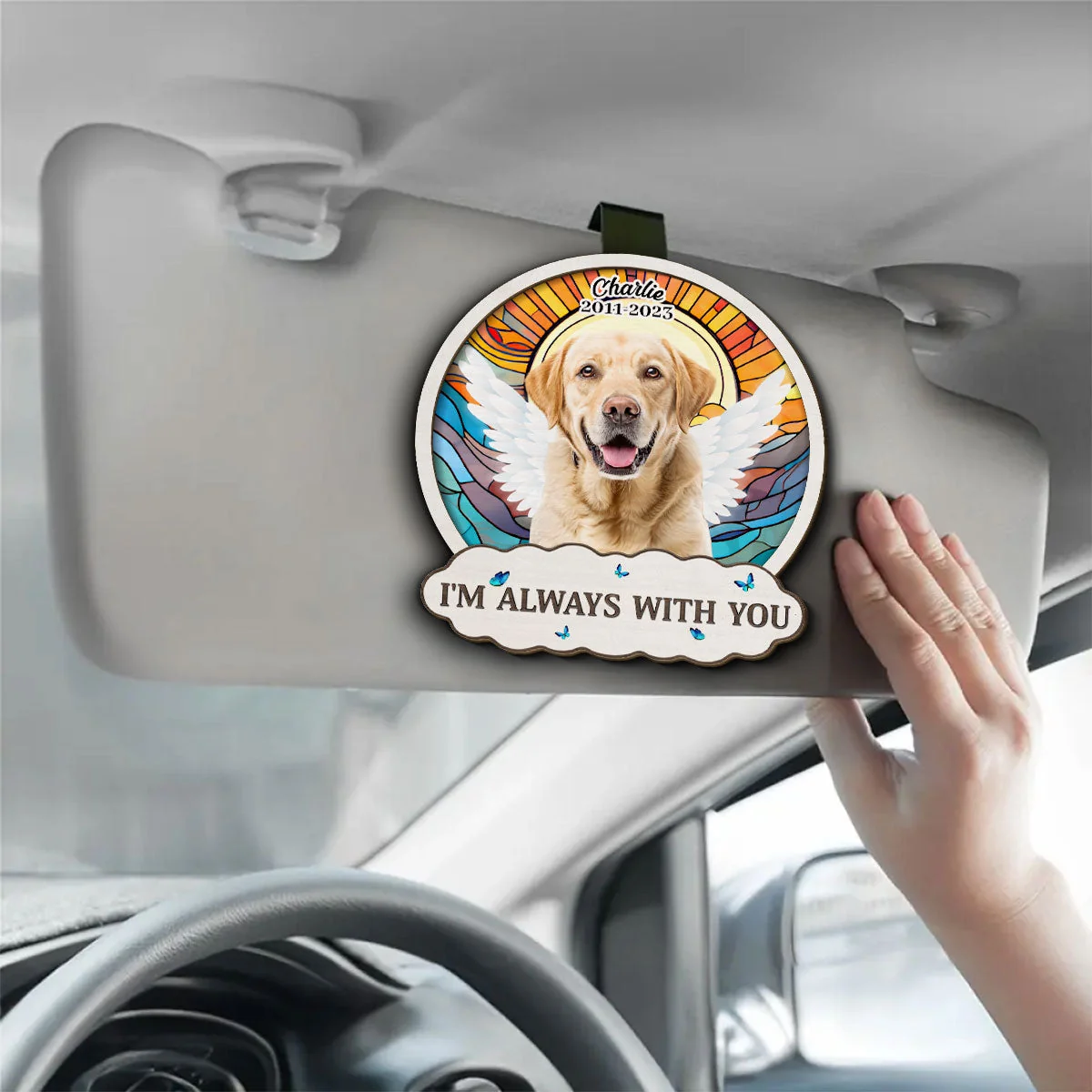 Always With You - Personalized Custom Car Visor Clip - Image 3