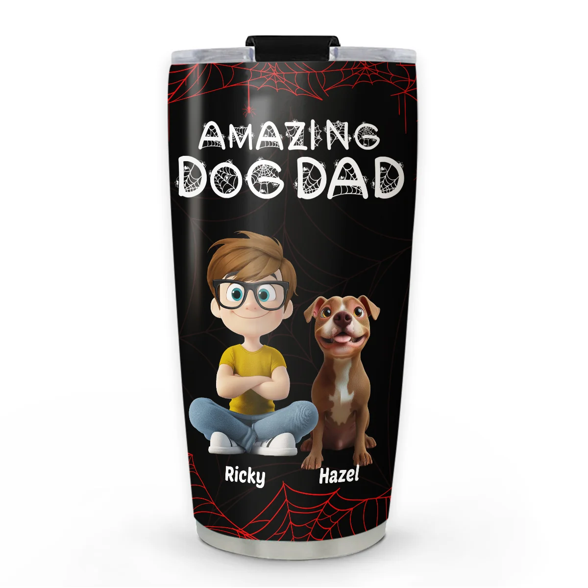 Amazing Dog Dad - Personalized Custom Tumbler