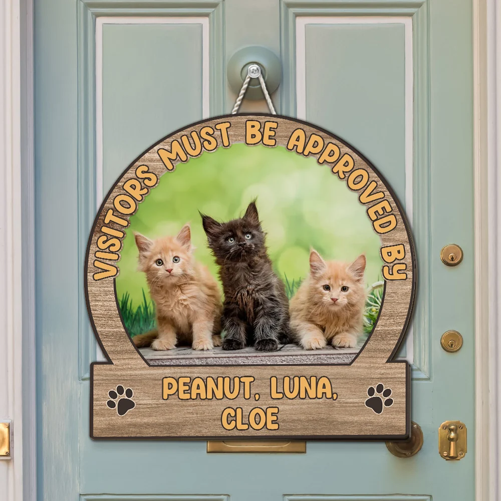 Approved By Cats Photo - Personalized Custom Wood Sign - Image 2
