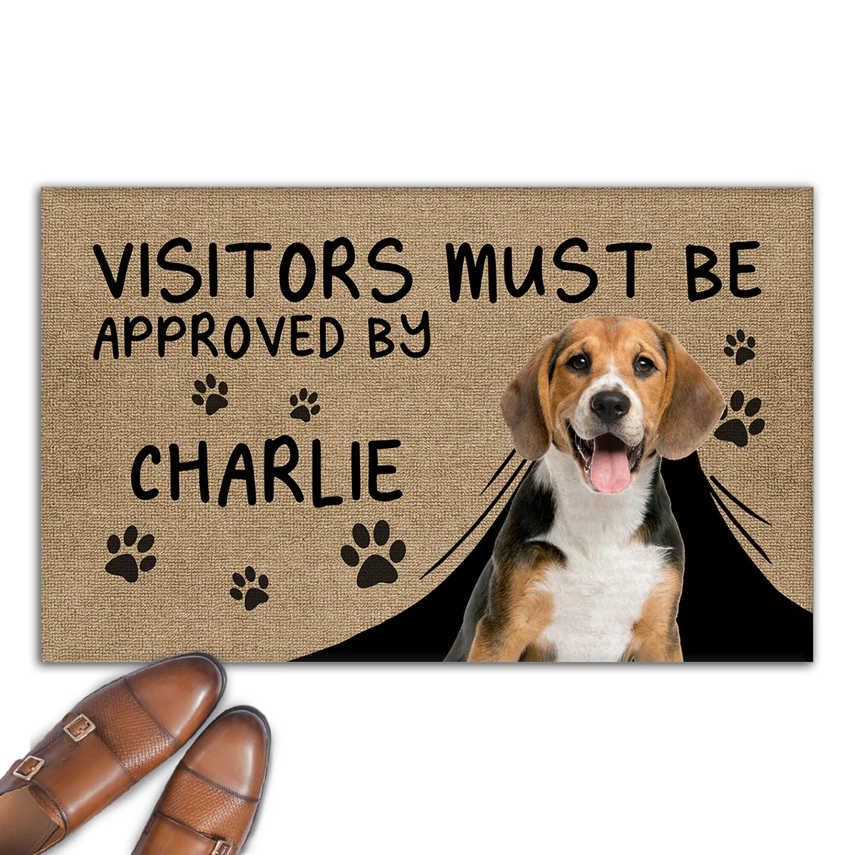 Approved By Dog Cartoon Photo - Personalized Custom Doormat