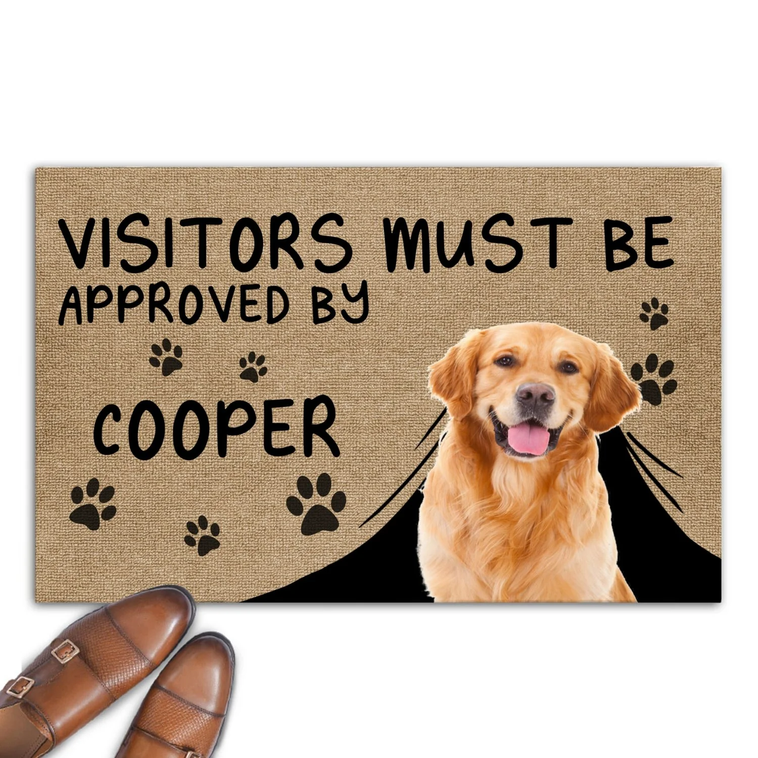 Approved By Dog Cartoon Photo - Personalized Custom Doormat - Image 3