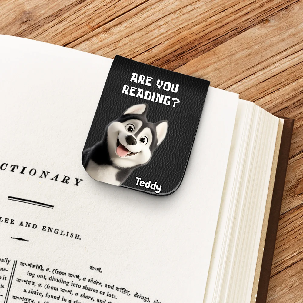 Are You Reading Or Not - Personalized Custom Leather Bookmark - Image 4