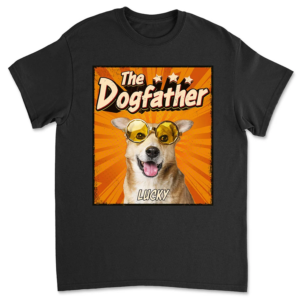 Art Dog Father Photo - Personalized Custom Unisex T-shirt
