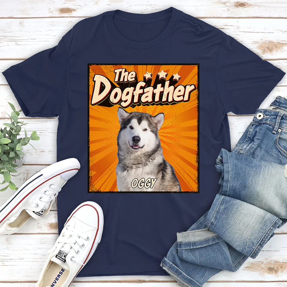 Art Dog Father Photo - Personalized Custom Unisex T-shirt - Image 2