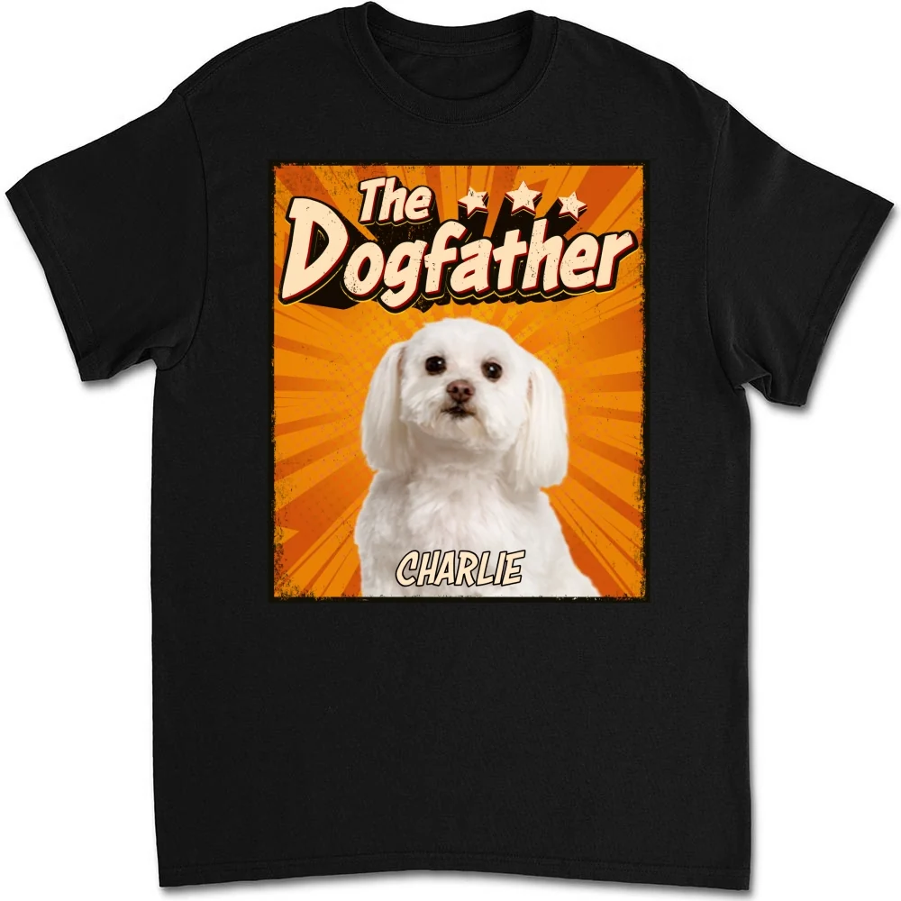 Art Dog Father Photo - Personalized Custom Unisex T-shirt - Image 6
