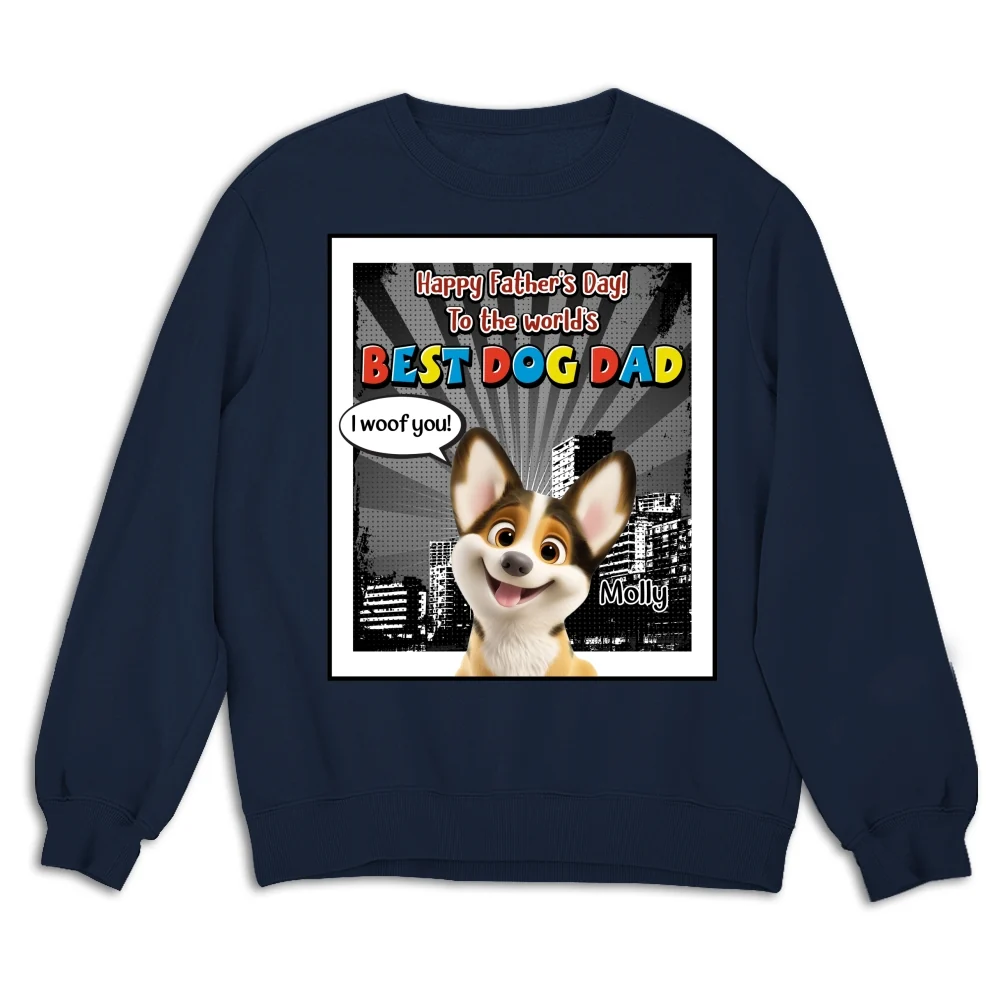 Art Dog Funny Dad - Personalized Custom Sweatshirt - Image 6