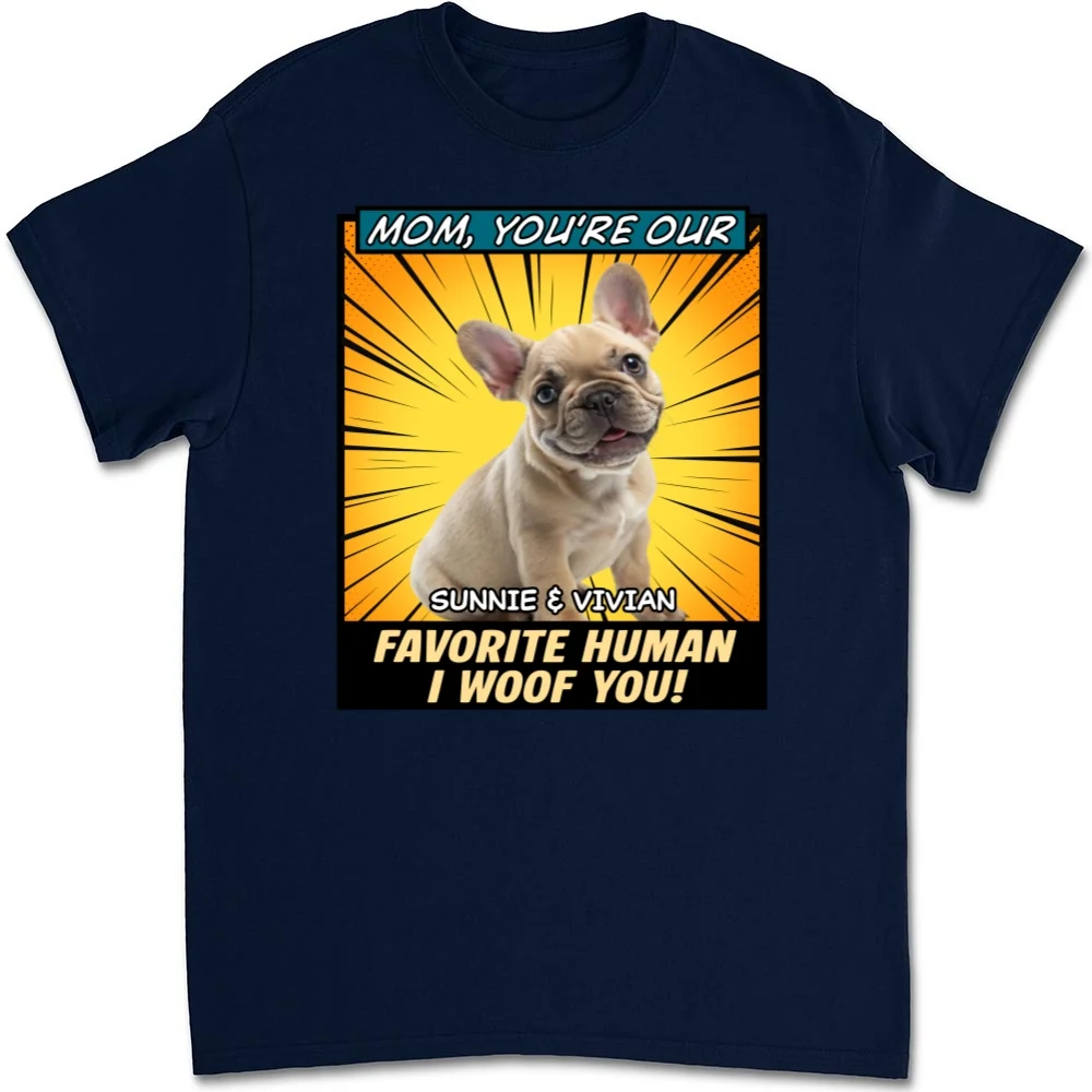 Art Favorite Dog Dad Photo - Personalized Custom Unisex T-Shirt - Image 7