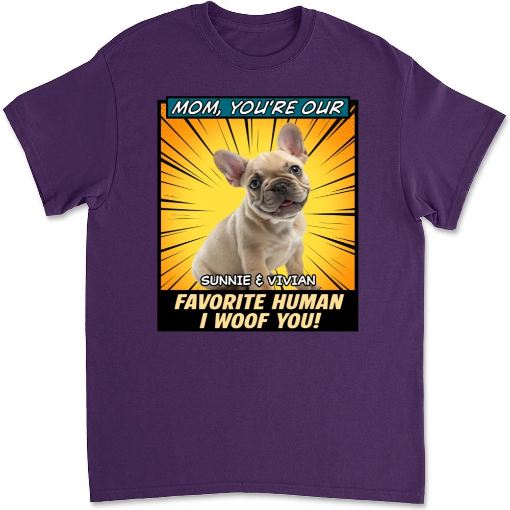 Art Favorite Dog Dad Photo - Personalized Custom Unisex T-Shirt - Image 9