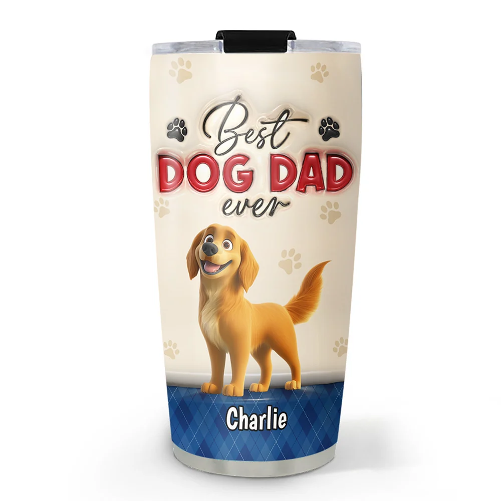 Awesome Dog Parent - Personalized Custom 3D Inflated Effect Tumbler