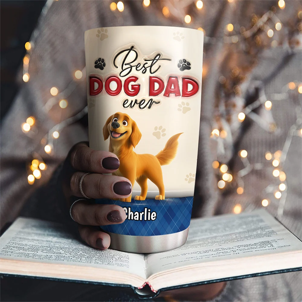 Awesome Dog Parent - Personalized Custom 3D Inflated Effect Tumbler - Image 2