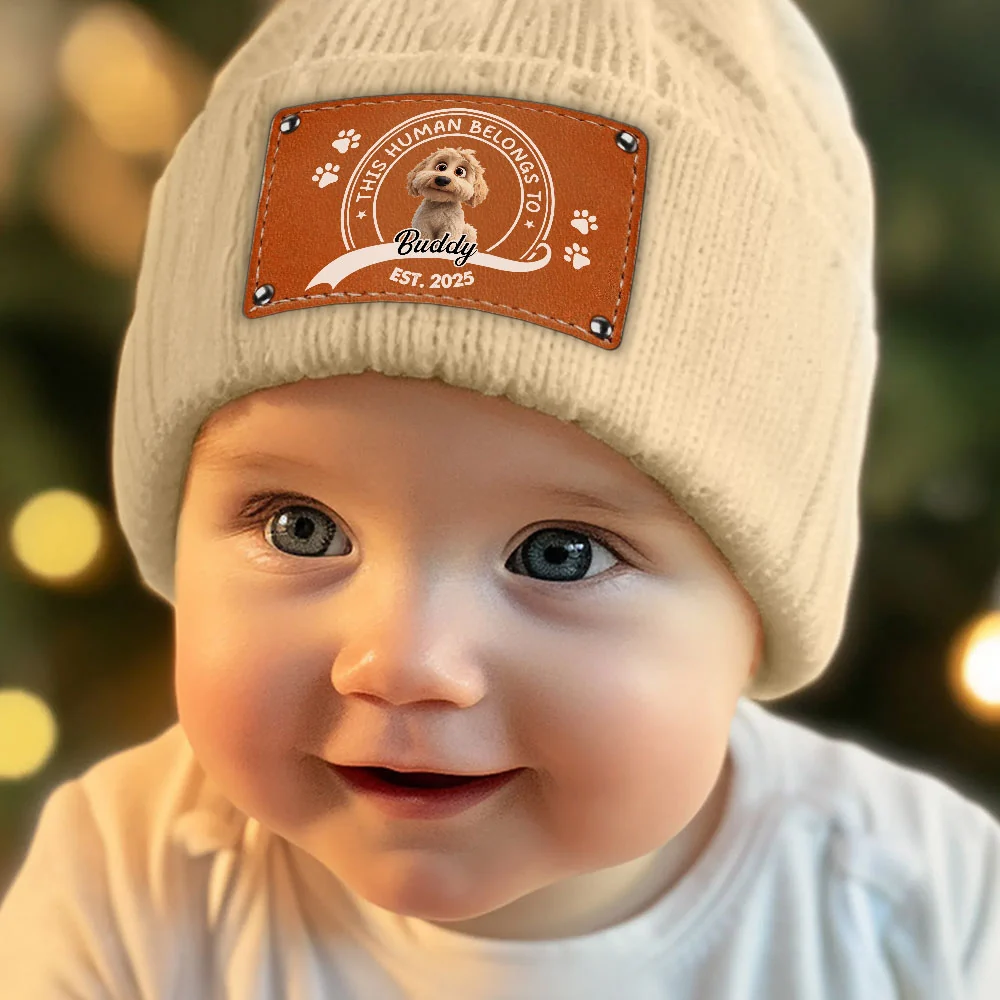 Baby Belongs To Dog Cartoon - Personalized Custom Beanie - Image 3