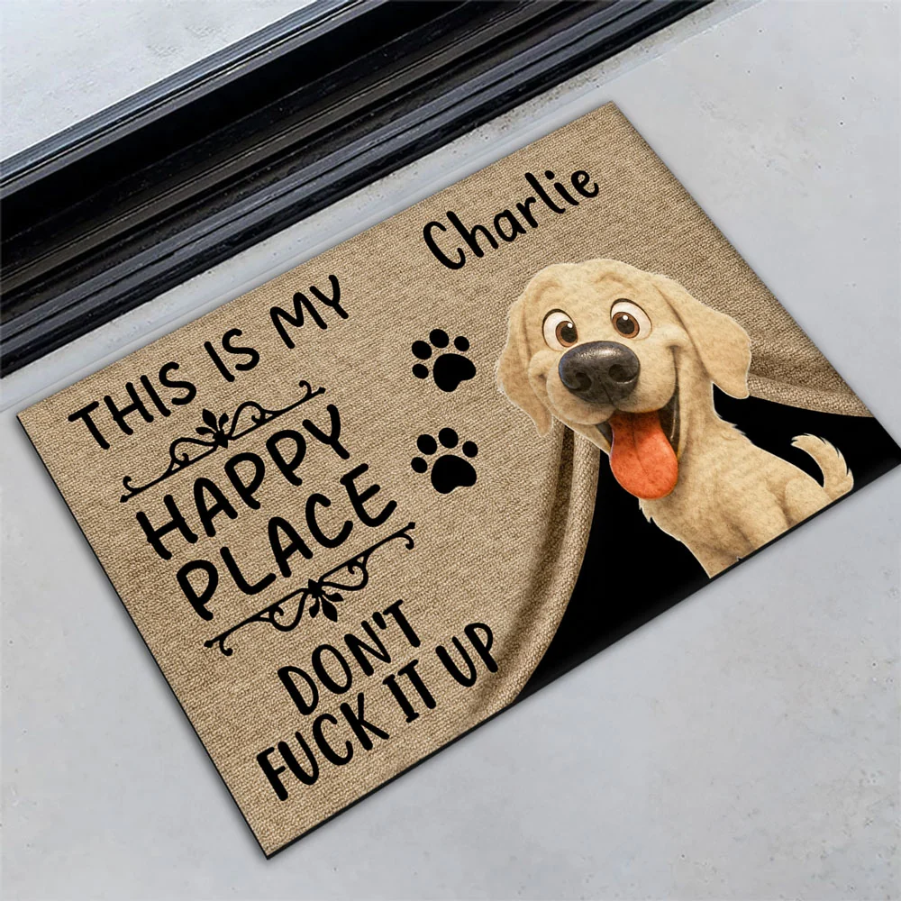 Baby Happy Place - Personalized Custom Doormat - Image 4
