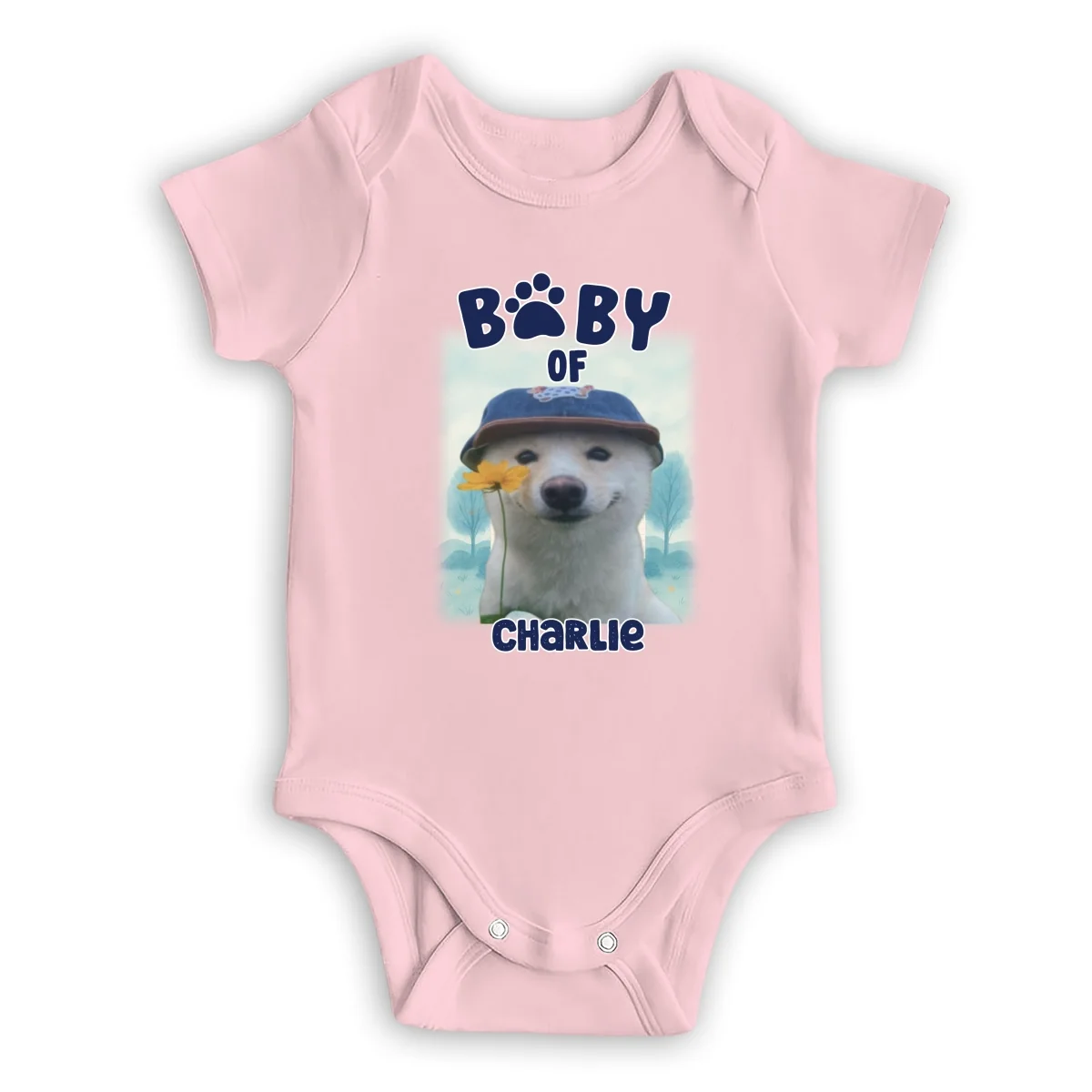 Baby Of Dogs Photo - Personalized Custom Baby Onesie - Image 7
