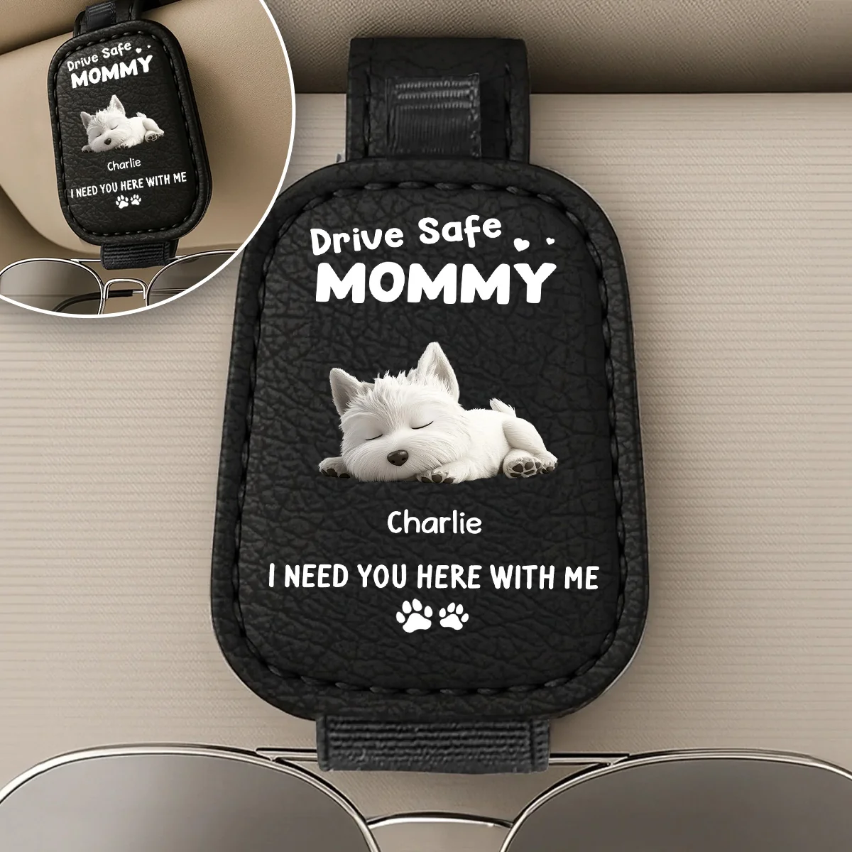 Be Safe On The Road - Personalized Custom Sunglasses Holder For Car Visor