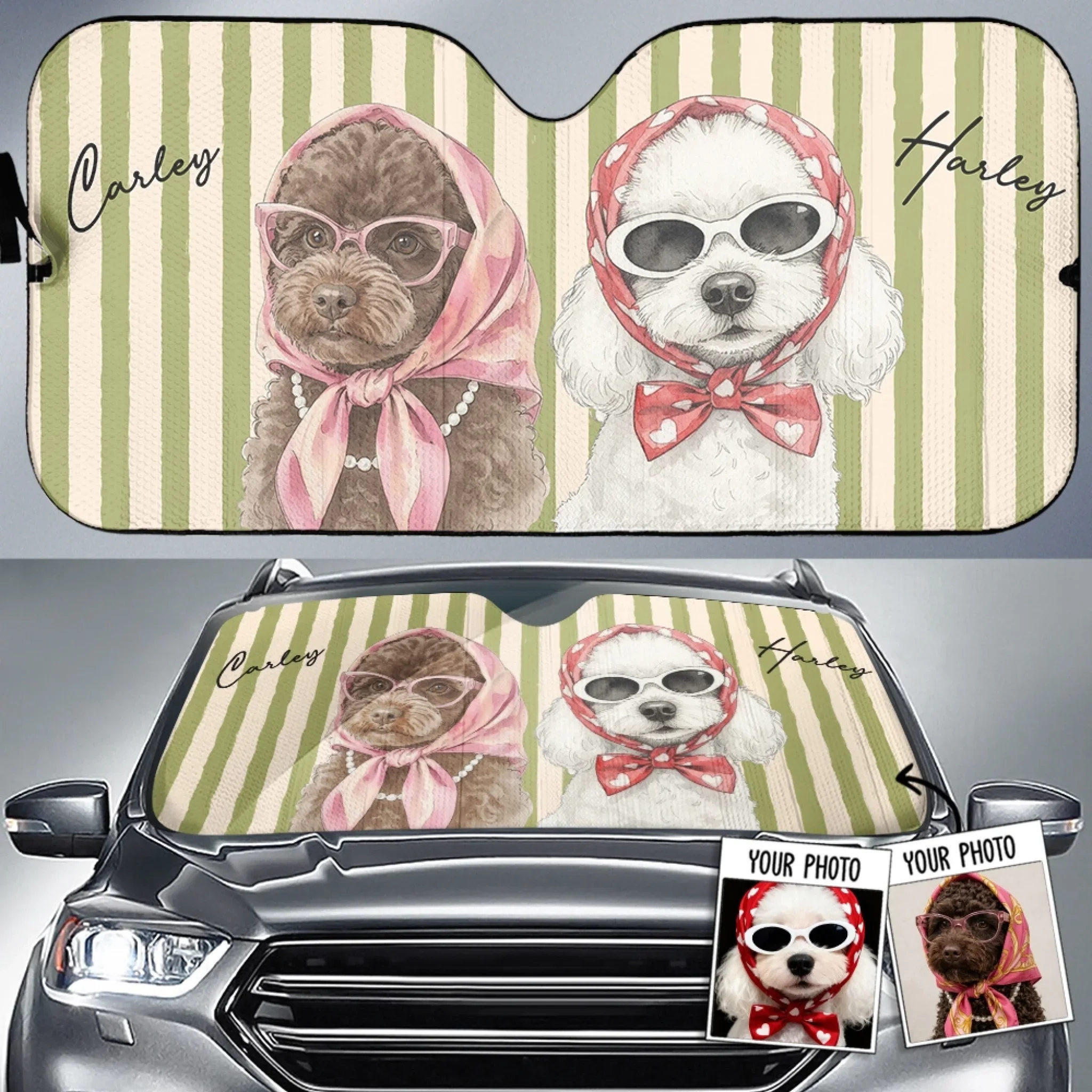 Beachside Barkers - Personalized Custom Car Sunshade