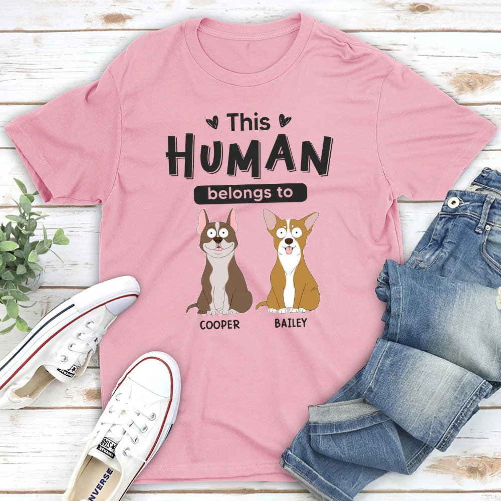 Belongs To Dogs - Personalized Custom Unisex T-shirt - Image 2