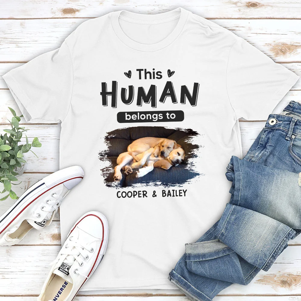Belongs To Dogs - Personalized Custom Unisex T-shirt - Image 4