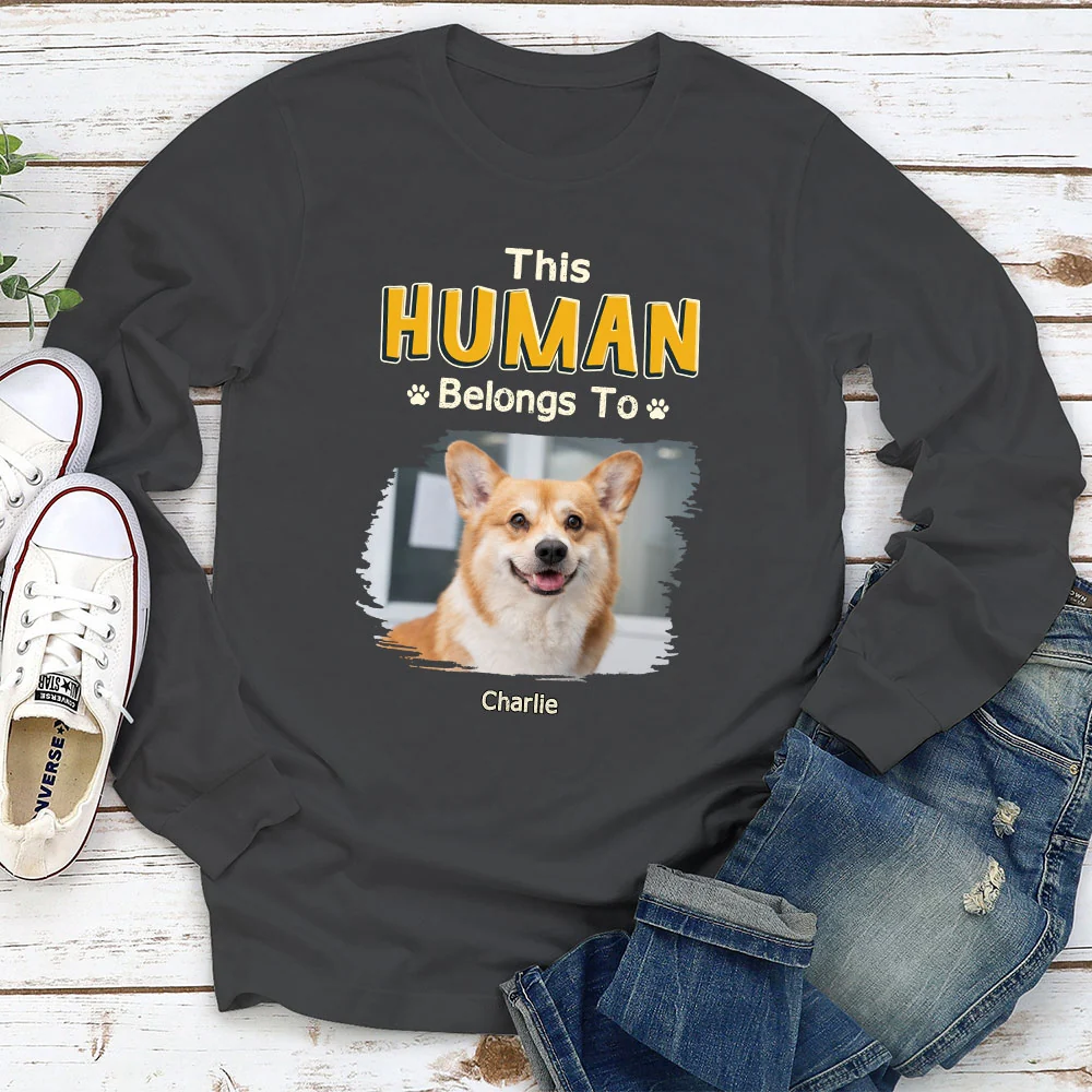 Belongs To Me Photo - Personalized Custom Long Sleeve T-shirt