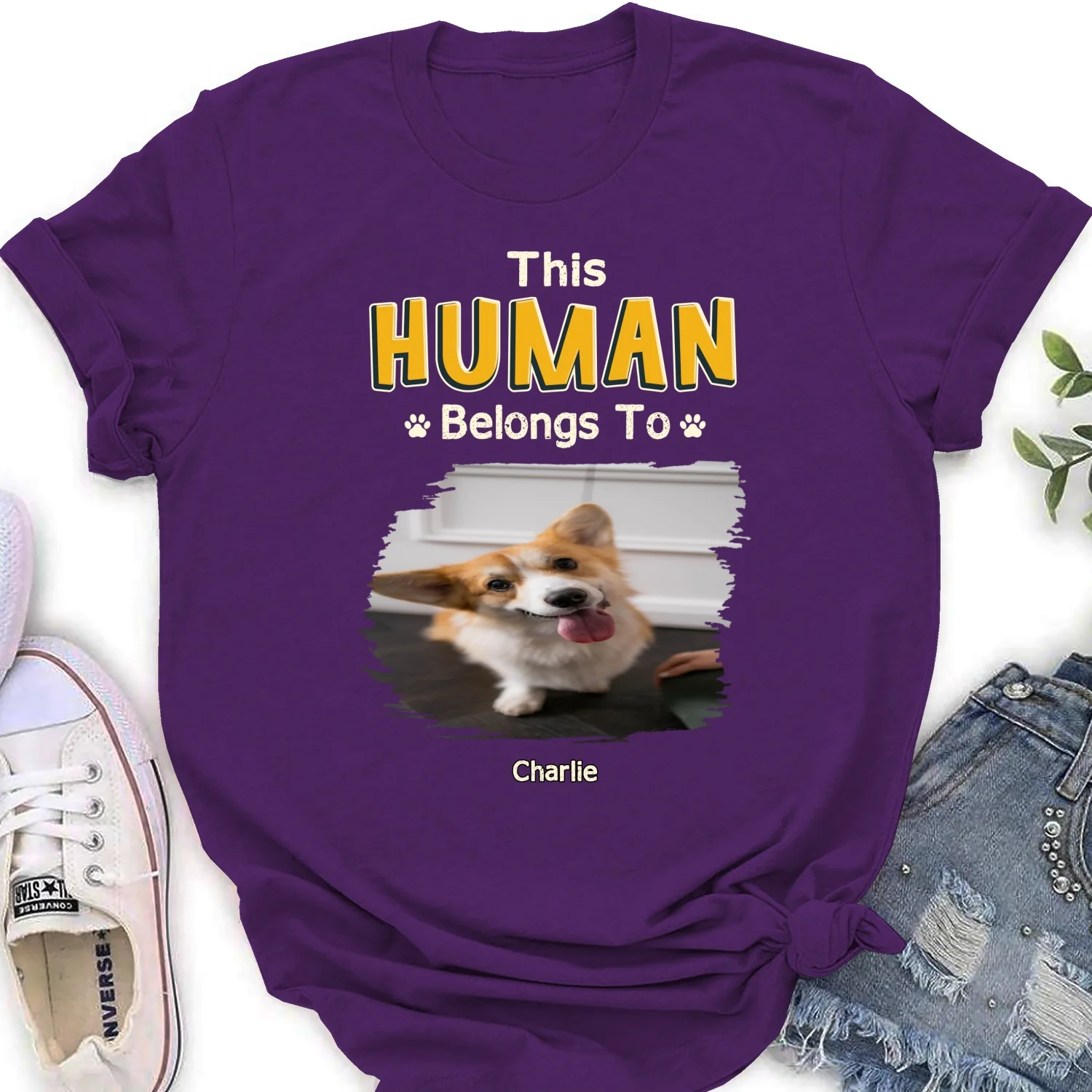 Belongs To Me Photo - Personalized Custom Women's T-shirt - Image 6