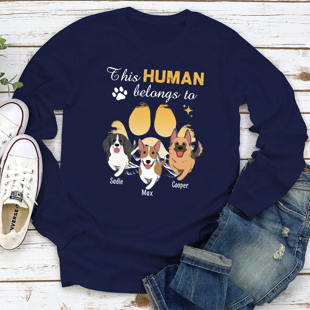 Belongs To - Personalized Custom Long Sleeve T-shirt - Image 3