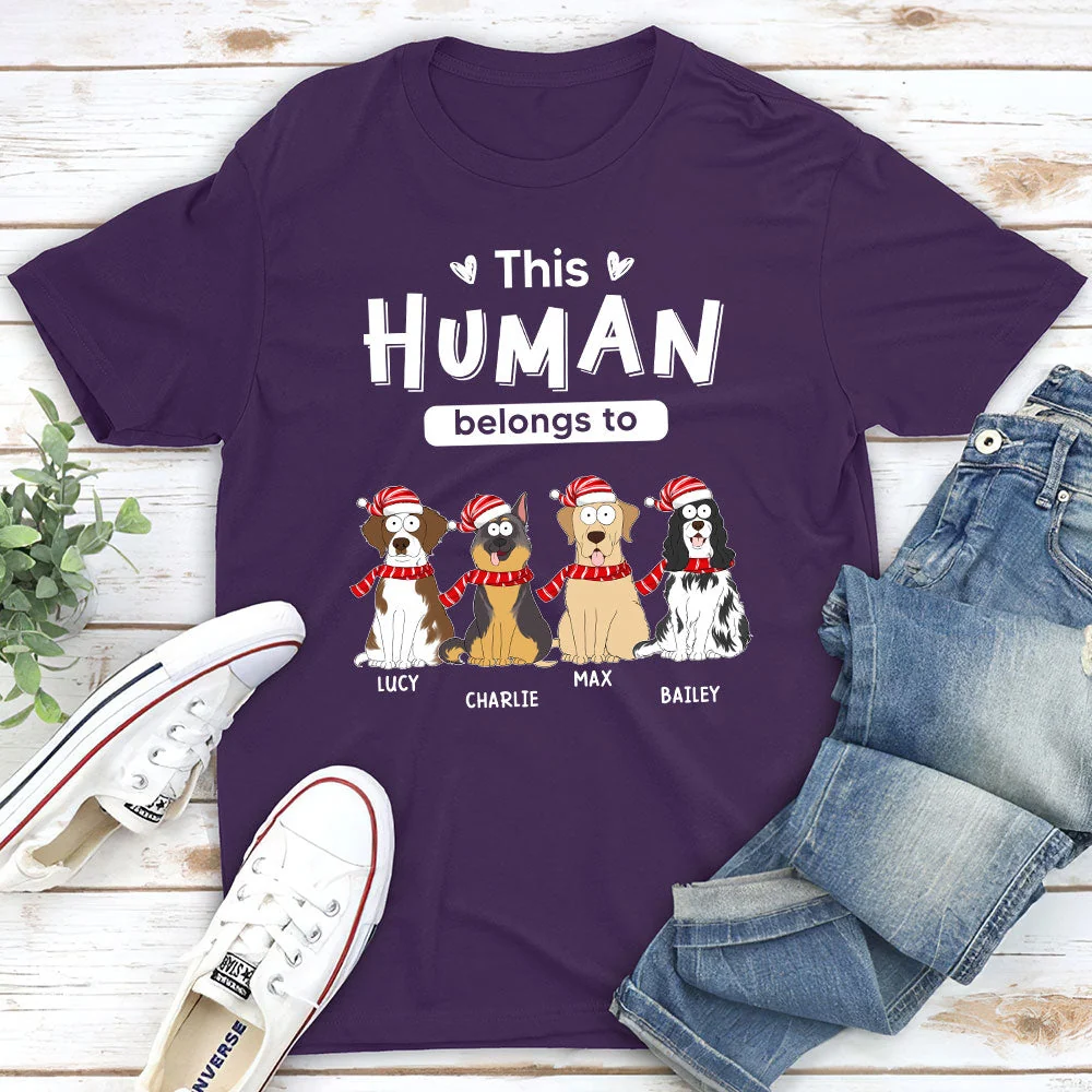Belongs To Pets Christmas - Personalized Custom Premium T-shirt - Image 2