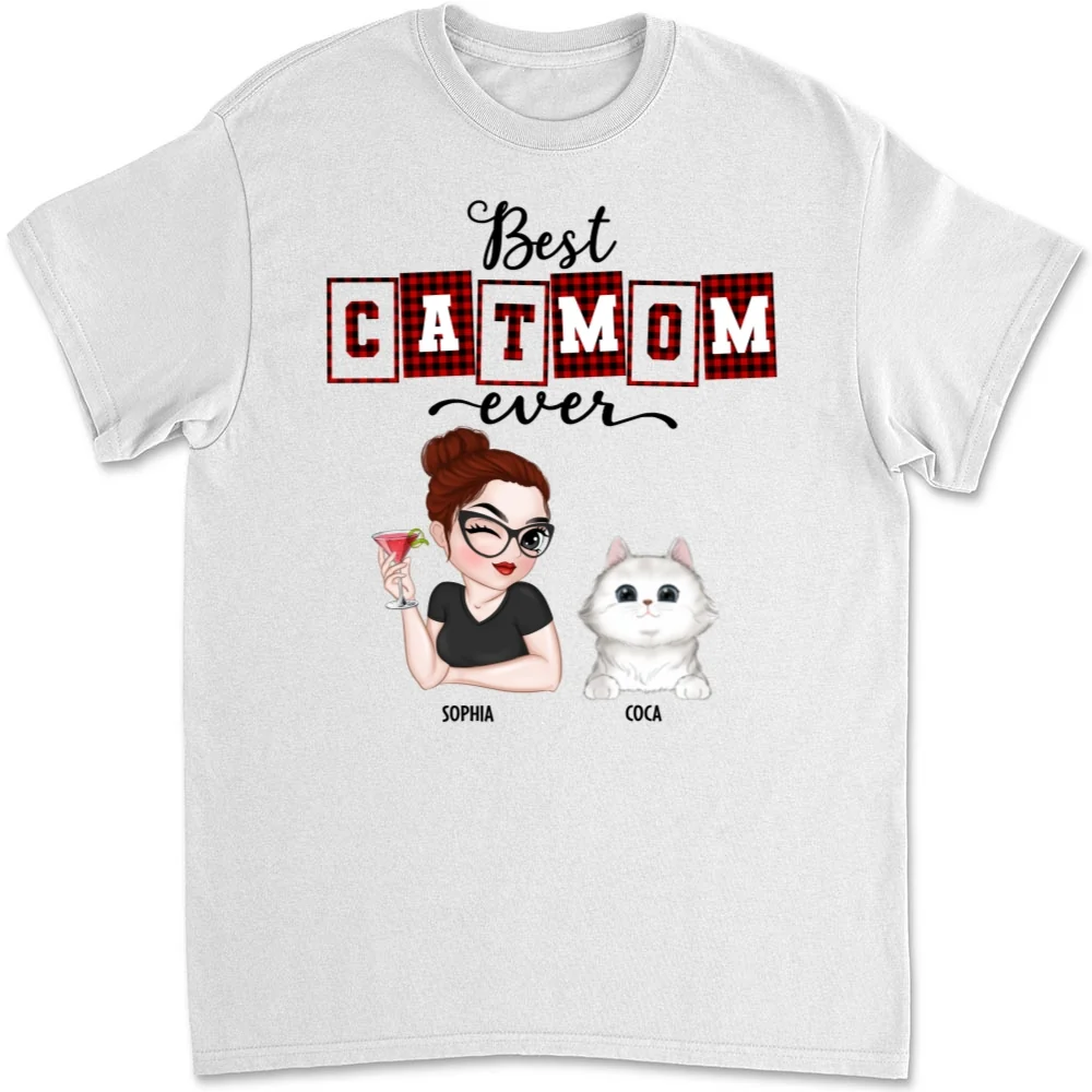 Best Cat Mom Of The Year - Personalized Custom Unisex T-shirt - Image 8