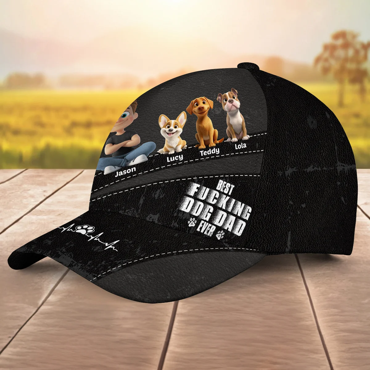 Best Dad Ever - Personalized Custom Classic Cap - Image 6